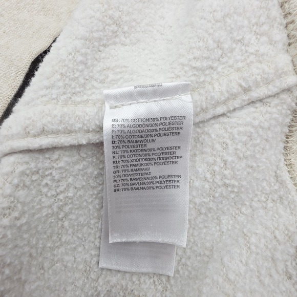 The North Face Mens L Beige Graphic Hoodie Pullover Hooded Sweatshirt TNF Logo - Picture 9 of 11